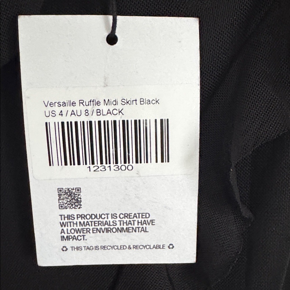 Princess Polly Black Asymmetrical Ruffle Skirt size 4 NWT - Picture 3 of 7